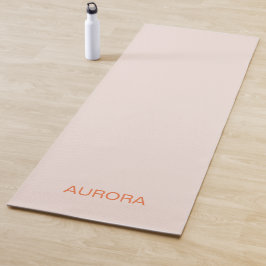 Tapete De Yoga Yoga Mat Personalizado do Beige Blush Elegante