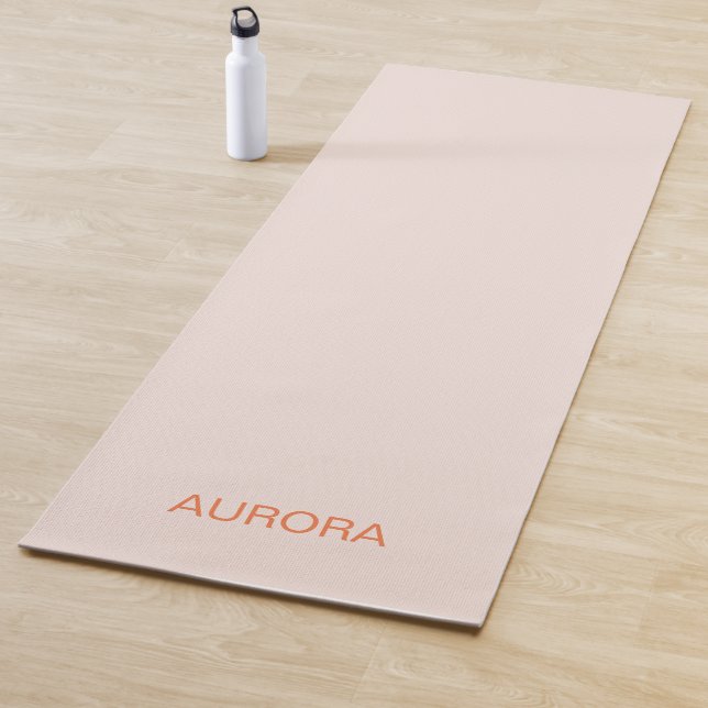 Tapete De Yoga Yoga Mat Personalizado do Beige Blush Elegante (In Situ)