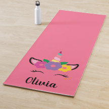 Yoga Mat Personalizado do Rainbow Unicorn