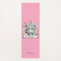 Yoga Mat Personalizado Nome White Tiger