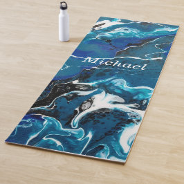 Tapete De Yoga Yoga Mat Personalizado por Abstrato Azul