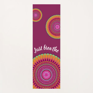 Tapete De Yoga Yoga Mat personalizado por Mandala Burgundy