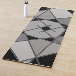 Tapete De Yoga Yoga Mat, preto assimétrico e Cinza, de Joya Eve