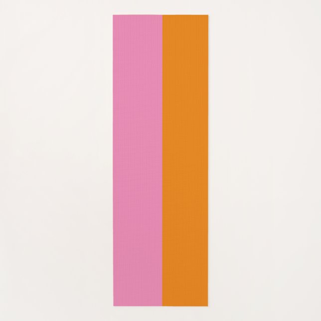 Tapete De Yoga Yoga Mat rosa e laranja (Frente)