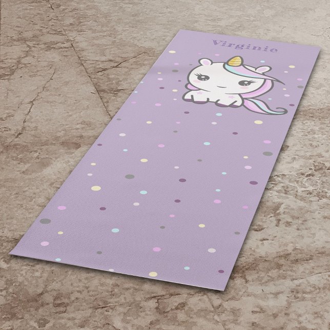 Tapete De Yoga Yoga Mat Roxo do Unicórnio (Cute Unicorn Purple Yoga Mat)