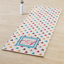 Tapete De Yoga Yoga Mat - Triângulos de Monograma Personalizados