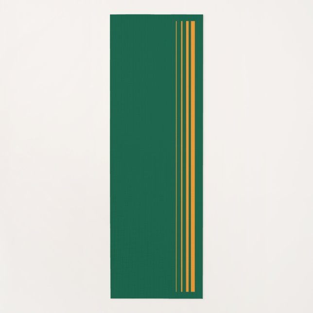 Tapete De Yoga Yoga Mat Verde e Laranja (Frente)