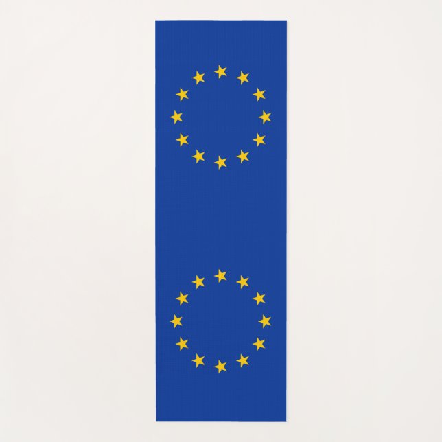 Tapete De Yoga Yoga Mats Patriótico com bandeira da Europa (Frente)