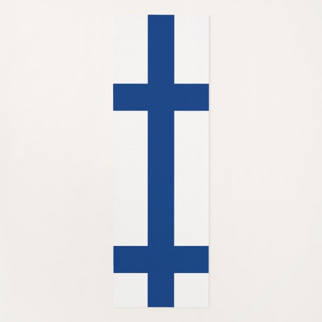 Tapete De Yoga Yoga Mats Patriótico com bandeira da Finlândia (Frente)