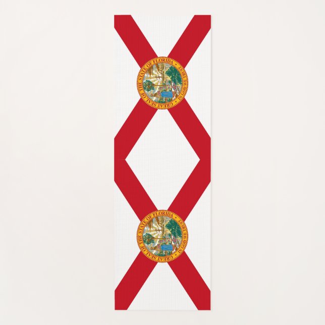 Tapete De Yoga Yoga Mats Patriótico com bandeira da Flórida, EUA (Frente)