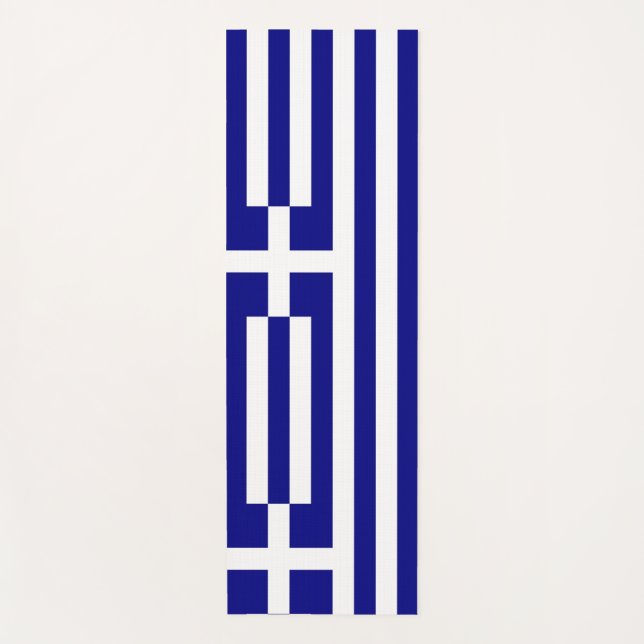 Tapete De Yoga Yoga Mats Patriótico com bandeira da Grécia (Frente)