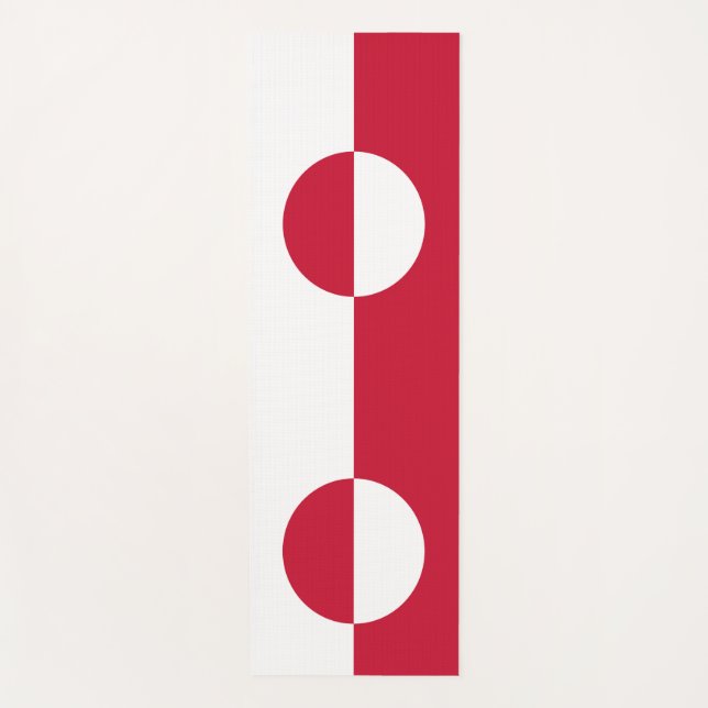 Tapete De Yoga Yoga Mats Patriótico com bandeira da Groenlândia (Frente)