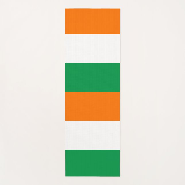 Tapete De Yoga Yoga Mats Patriótico com bandeira da Irlanda (Frente)
