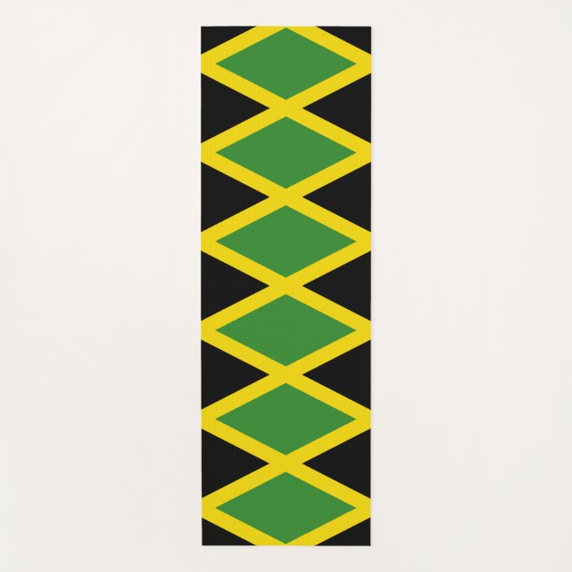 Tapete De Yoga Yoga Mats Patriótico com bandeira da Jamaica (Frente)