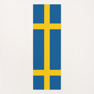 Tapete De Yoga Yoga Mats Patriótico com bandeira da Suecia