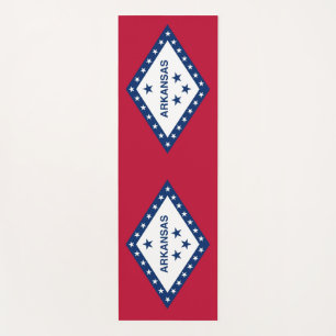 Tapete De Yoga Yoga Mats Patriótico com bandeira de Arkansas, EUA