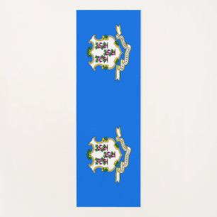 Tapete De Yoga Yoga Mats Patriótico com bandeira de Connecticut,