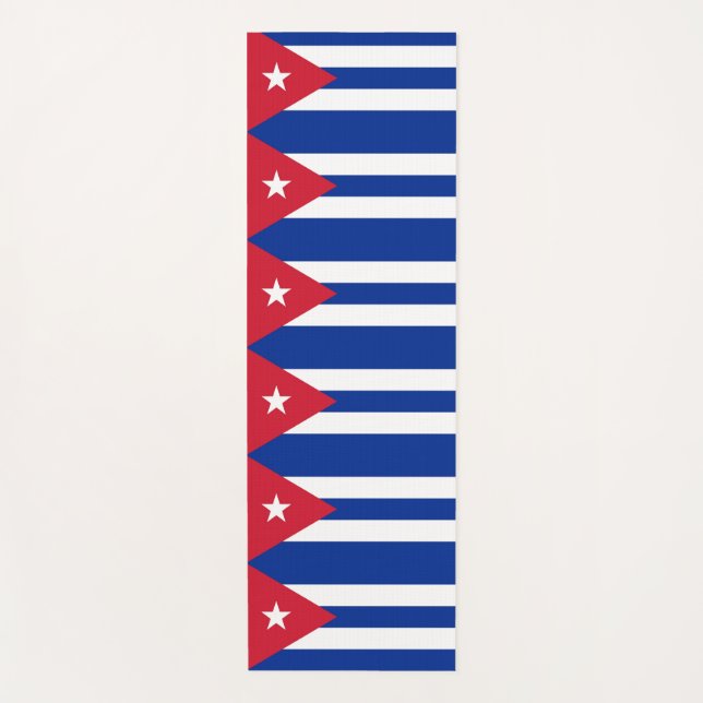 Tapete De Yoga Yoga Mats Patriótico com bandeira de Cuba (Frente)