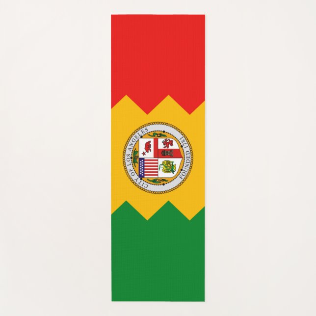Tapete De Yoga Yoga Mats Patriótico com bandeira de Los Angeles,  (Frente)