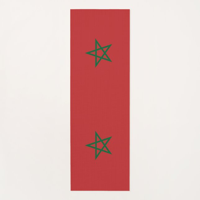 Tapete De Yoga Yoga Mats Patriótico com bandeira de Marrocos (Frente)