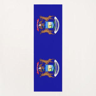 Tapete De Yoga Yoga Mats Patriótico com bandeira de Michigan