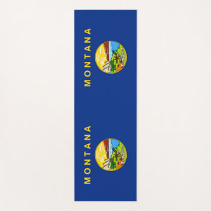 Tapete De Yoga Yoga Mats Patriótico com bandeira de Montana