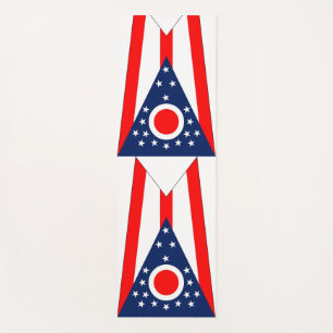 Tapete De Yoga Yoga Mats Patriótico com bandeira de Ohio, EUA