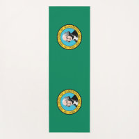 Yoga Mats Patriótico com bandeira de Washington, E