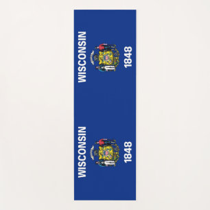 Tapete De Yoga Yoga Mats Patriótico com bandeira de Wisconsin EU