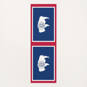 Tapete De Yoga Yoga Mats Patriótico com bandeira de Wyoming EUA