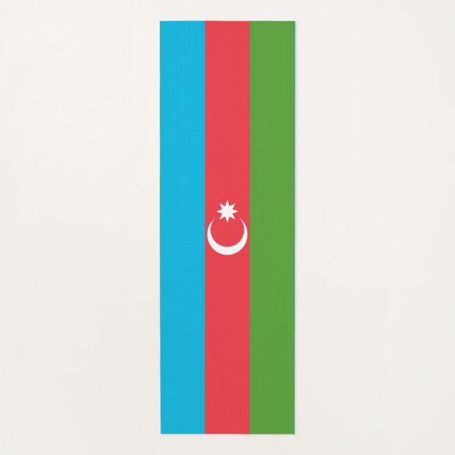 Tapete De Yoga Yoga Mats Patriótico com bandeira do Azerbaijão (Frente)