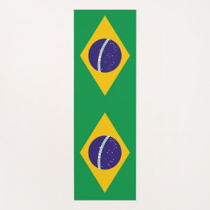 Tapete De Yoga Yoga Mats Patriótico com bandeira do Brasil