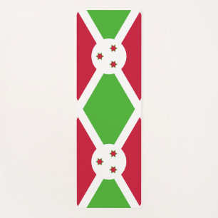 Tapete De Yoga Yoga Mats Patriótico com bandeira do Burundi