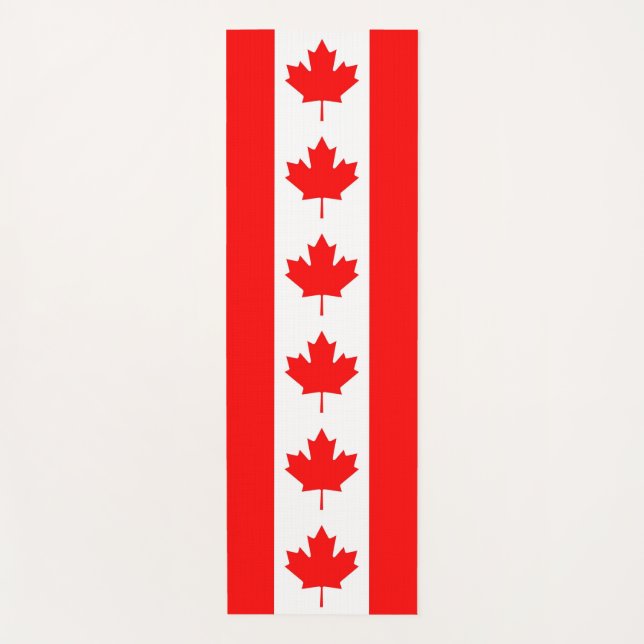 Tapete De Yoga Yoga Mats Patriótico com bandeira do Canadá (Frente)
