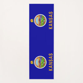 Tapete De Yoga Yoga Mats Patriótico com bandeira do Kansas, EUA