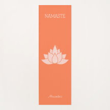 Yoga Namaste Coral Color com Lotus Girl Pose 