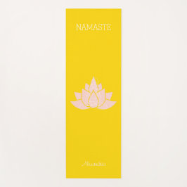 Tapete De Yoga Yoga Namaste Dourado Cor Lotus Girl Pose Gráfico