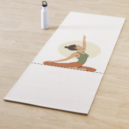 Tapete De Yoga Yoga Pose Monoline Earthy Tones