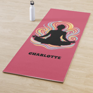 Tapete De Yoga Yoga pose rola o nome rosa