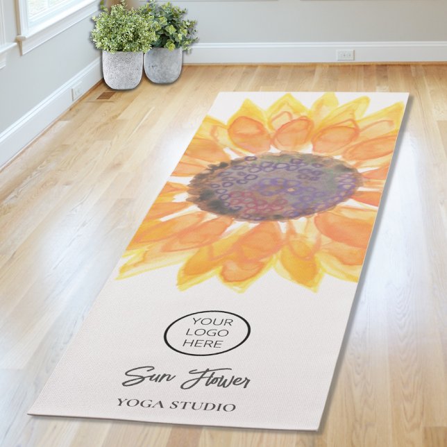 Tapete De Yoga Yoga Studio Logotipo Girassol Yoga Mat (Criador carregado)