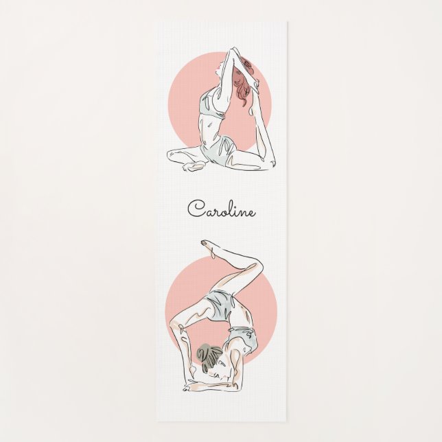 Tapete De Yoga Yoga Woman nome personalizado yoga mat (Frente)