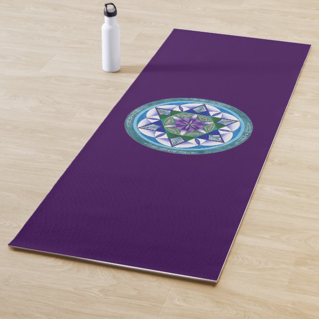 Tapete De Yoga Yogamat with Sacred Geometry Mandala (In Situ)