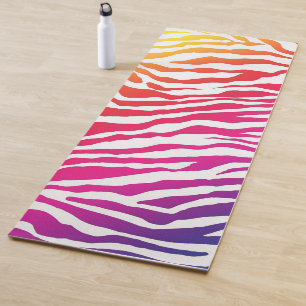 Tapete De Yoga Zebra arco-íris