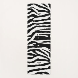 Tapete De Yoga Zebra Camouflage Padrão Artístico Negro e Branco