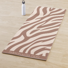 Tapete De Yoga Zebra Print-Mocha Mousse
