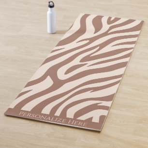 Tapete De Yoga Zebra Print-Mocha Mousse