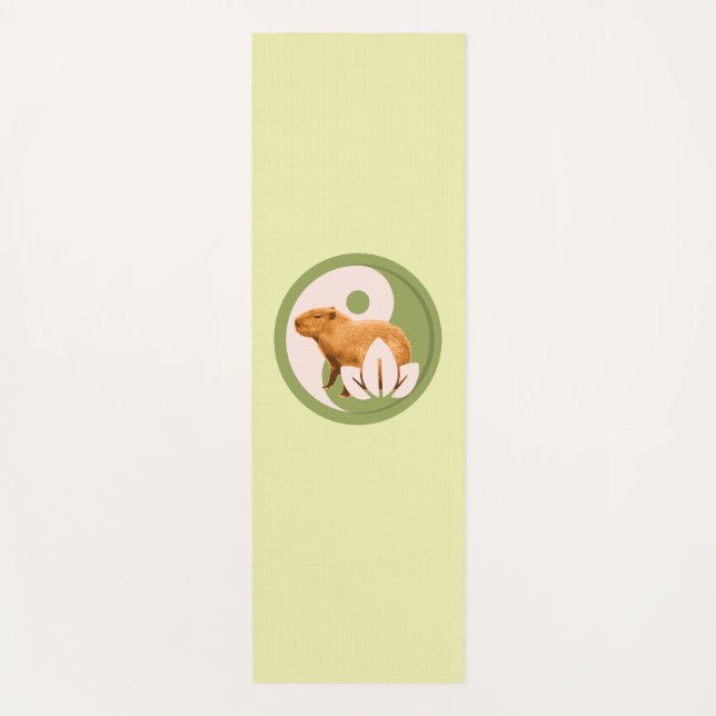Tapete De Yoga Zen Capybara Yin Yang (Frente)