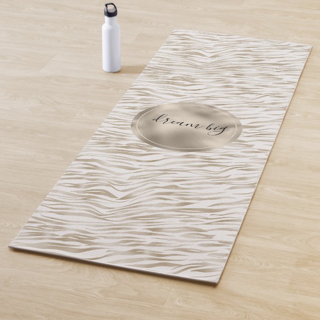 Tapete De Yoga Zen Cream White Ccoa Castanho Zebra (In Situ)