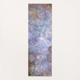 Tapete De Yoga Zen do Universo Mandala Azul