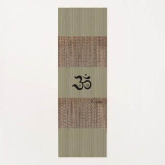 Tapete De Yoga Zen Om green tatami impressão rustic name